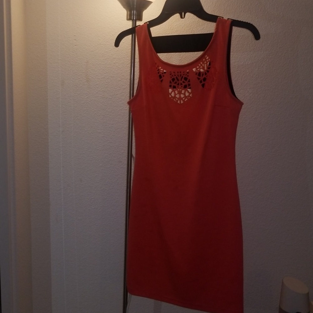 Salmon colored dress